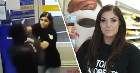 Badass Brunette Employee Hailed A Hero For Savagely Taking Out Shoplifters Daily Star