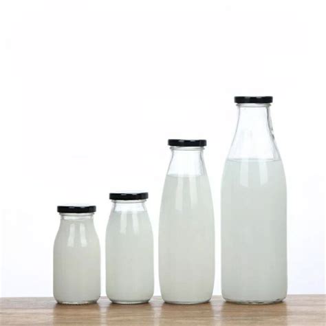 Wholesale 1000ml 1l Glass Milk Bottle With Screw Cap High Quality 1000ml Bottleclear Glass