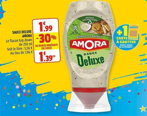 Promo Sauce Deluxe Amora Chez Coccinelle Express