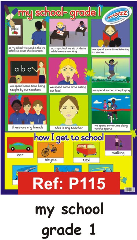 My School Grade 1 Laminated Poster 680mm X 480mm Educational Toys