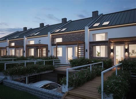 koncepcja strefy wejsciowej domow  zabudowie szeregowej magdalena