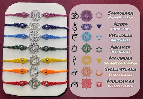 Chakra Makramee Armb Nder Im Set Spiritualit T Boho Kaufen Auf