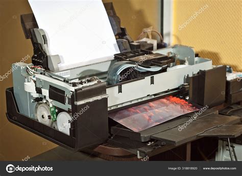 Old Broken Printer Workshop Concept Cleaning Calibrating Printers