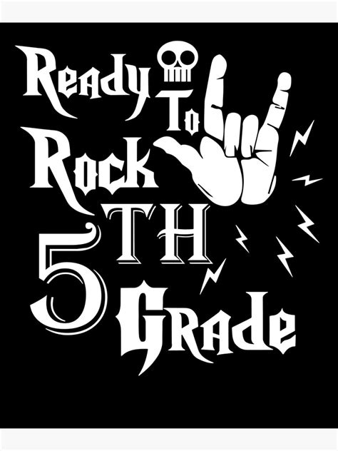 Fifth Grade Ready To Rock Th Grade Back To School Poster By