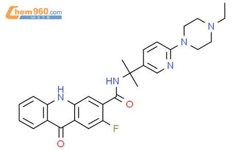 566161 24 8 N [2 [6 4 Ethylpiperazin 1 Yl Pyridin 3 Yl]propan 2 Yl] 2 Fluoro 9 Oxo 10h Acridine