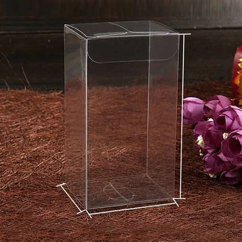 50pcs 5xWxH Jewelry Gift Box Clear Boxes Plastic Box Transparent