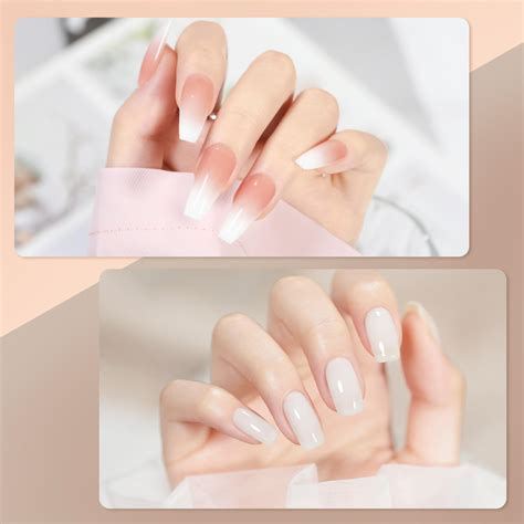 GAOY Kit de esmalte de uñas de gel colores blanco lechoso gelatina rosa nude juego de