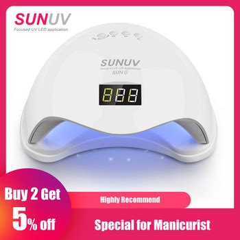 SUNUV SUN5 48 Вт Двойной УФ-СВЕТОДИОДОВ Ногтей Лампа Сушилка Для Ногтей ...