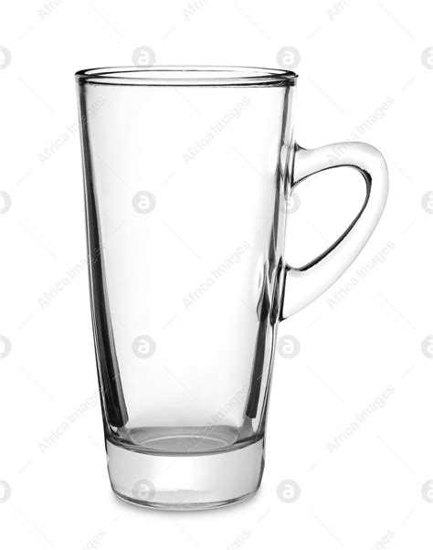 Empty Glass Cup Isolated On White Kitchen Tableware Stock Photo