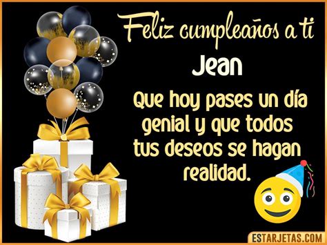 Feliz Cumpleaños Jean Imágenes  Tarjetas Y Mensajes