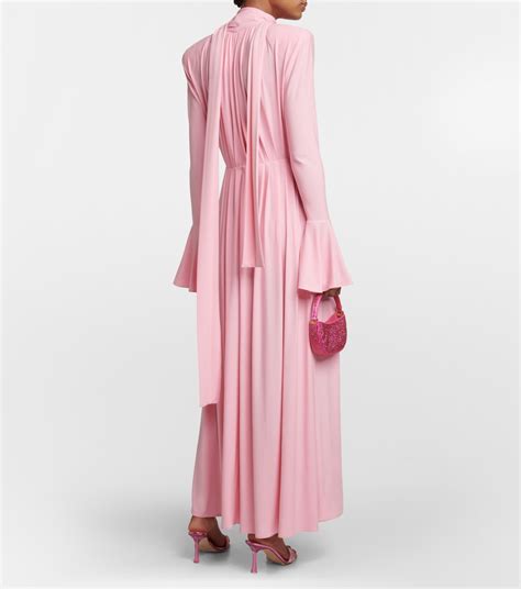 Ruched Maxi Dress In Pink Magda Butrym Mytheresa