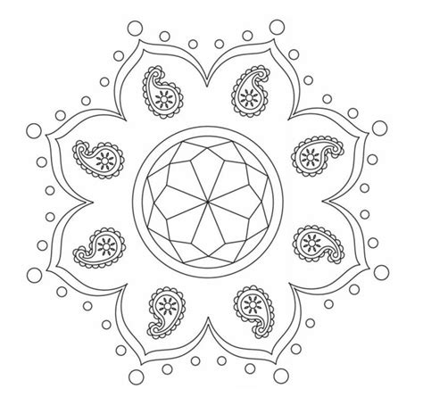 Rangoli Coloring Page