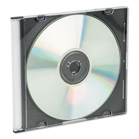 CD/DVD Slim Jewel Cases, Clear/Black, 25/Pack - Oak Cliff