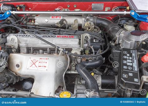 Toyota Celica Engine 1987 On Display Editorial Image Image Of Model