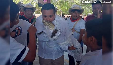 Viva El Amor Alcalde De Huamelula Se Casa Con Un Lagarto Por Una