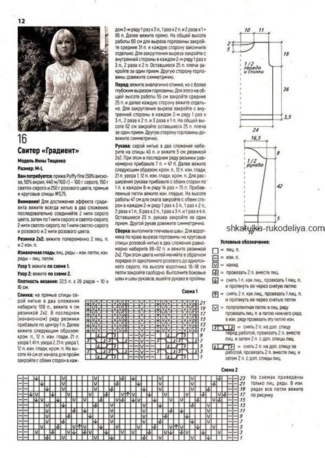 Свитер Градиент спицами. Красивый женский свитер молодежный спицами ...