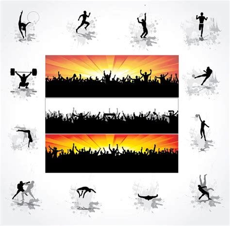 Collection banners for sporting events and concerts Stock Vector Image ...