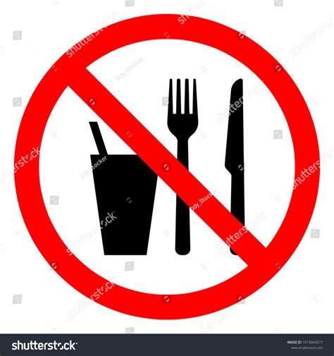 Do Not Eat Drink Sign Vector Stock Vector Royalty Free 1913043577