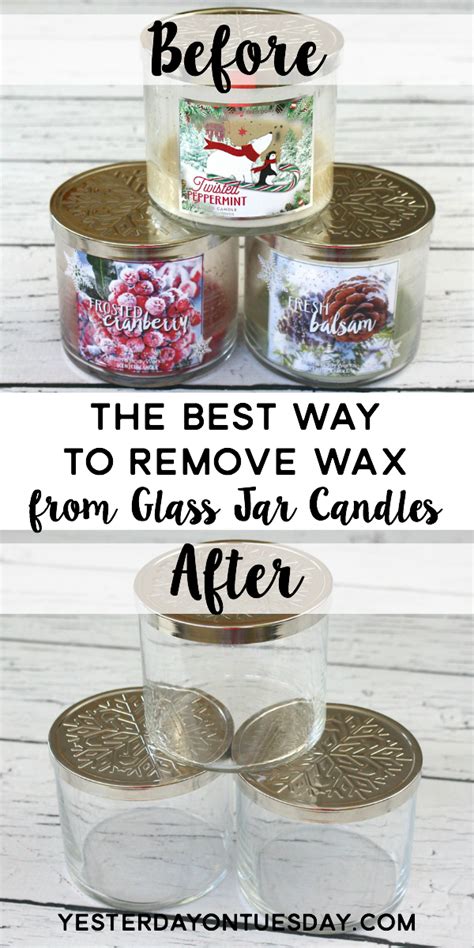 The Easiest Way To Remove Wax From A Glass Jar Candle Candle Jar Diy