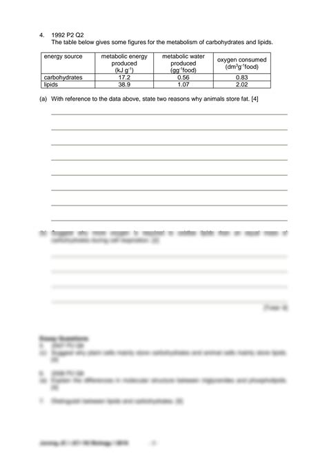 Solution H Biology Lipids Questions And Answers Studypool