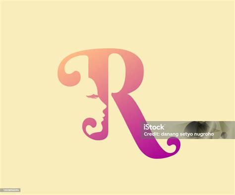 Ikon Huruf R Wajah Kecantikan Ilustrasi Stok Unduh Gambar Sekarang