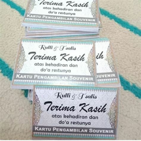 Jual Kartu Ucapan Terima Kasih Pengambilan Souvenir Shopee Indonesia