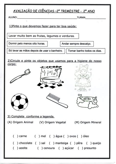 Avaliação de Ciências 2 Ano 2 Semestre-Parte 1. Esta Avaliação de ...