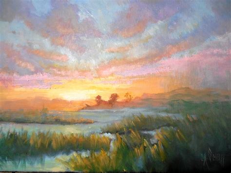 Carol Schiff Daily Painting Studio Daily Painting Sunset Painting