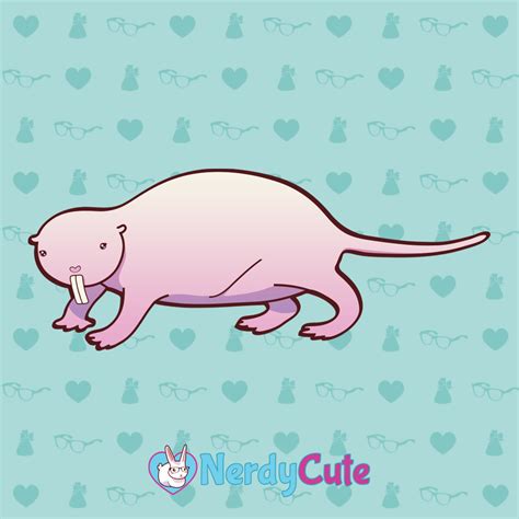 Naked Mole Rat Sticker NerdyCute