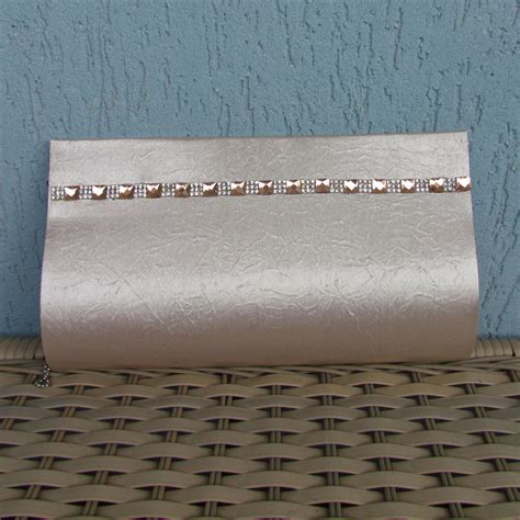 Clutch Nude Strass Roseé Elo Produtos Especiais