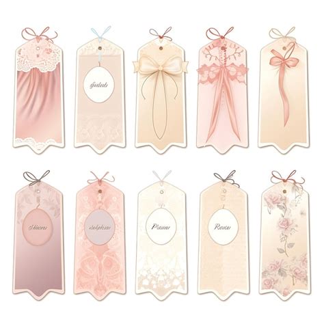 Premium Ai Image Lingerie Tag Card Satin Fabric Delicate Lace Accents Sensual D Vector Design