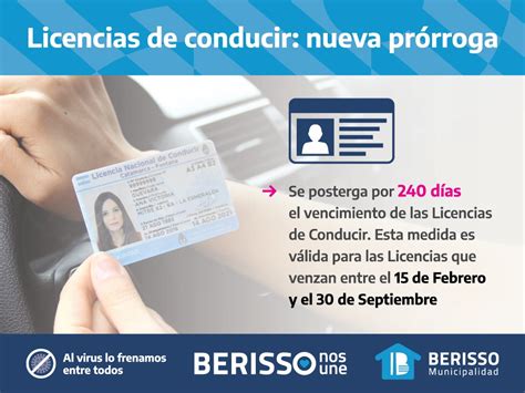 Pr Rroga Para Las Licencias De Conducir Que Vencen Hasta El De