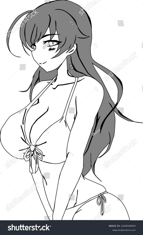 Sexy Bikini Anime Japanese Full Color Stock Vector Royalty Free 2169169635 Shutterstock