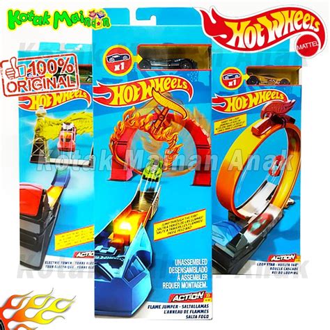 Jual Hot Wheels Track Loop Star Flame Jumper Electric Tower Ori Mattel Shopee Indonesia