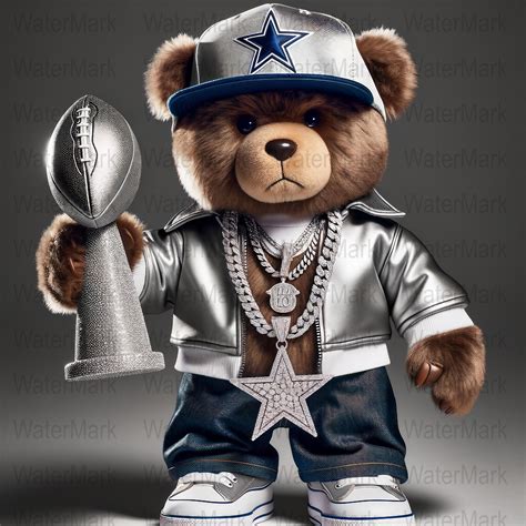 Cowboys Teddy Bear Hip Hop Teddy Bear Dallas Digital Files Png