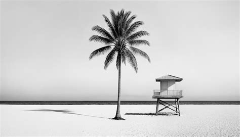 Free Photo Black And White Palm Landscape