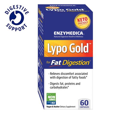 Enzymedica, Lypo Gold, Keto Supplement to Support Fat Digestion, Vegan ...