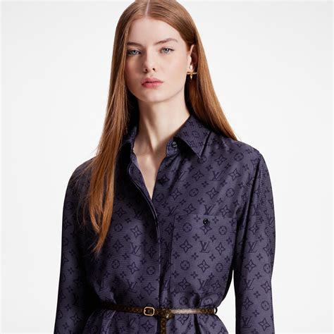 Inverted Mahina Monogram Shirt Dress Women Ready To Wear Louis