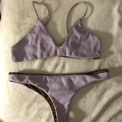 Acacia Bikini Set Ribbed Top And Bottom Are Size Depop