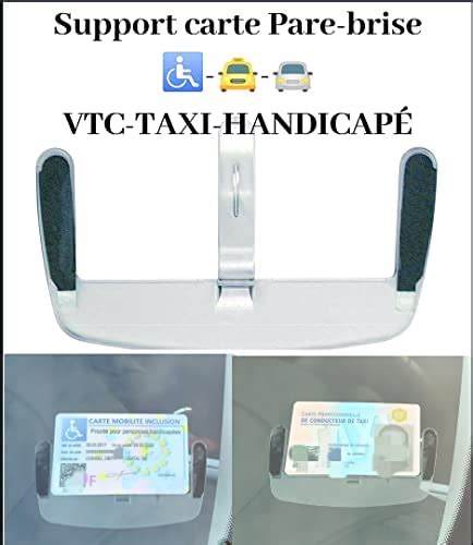 Karsten Support Porte Carte Handicap Vtc Taxi Ambulance Fixe Pare