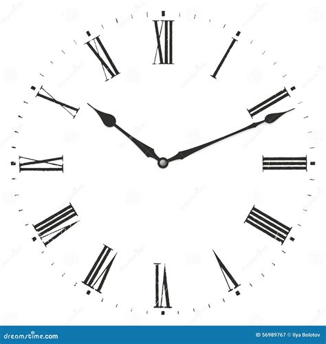 Roman Numeral Clock Stock Vector Illustration Of Numerals 56989767