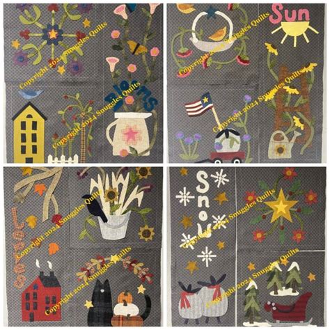 2024 Block Of The Month Preview Snuggles Quilts