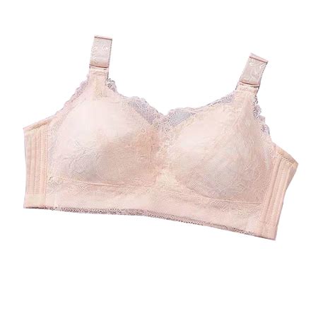 Lycaql Lingerie For Women Women S Lace Without Steel Ring Big Chest Showing Small Bra Large Size