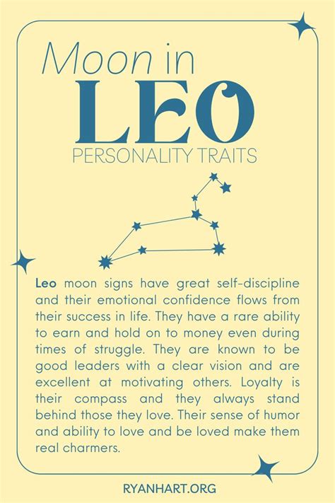 Leo Moon Sign Personality Traits Leo Moon Sign Moon In Leo Leo