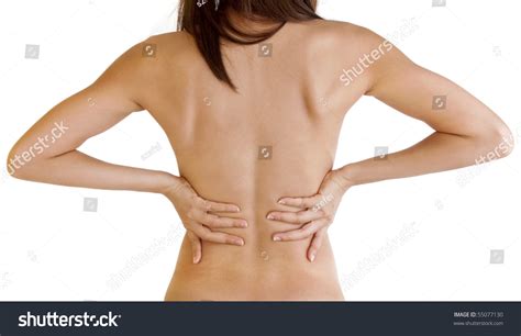Woman Backache Behind Naked Body Stock Photo Shutterstock