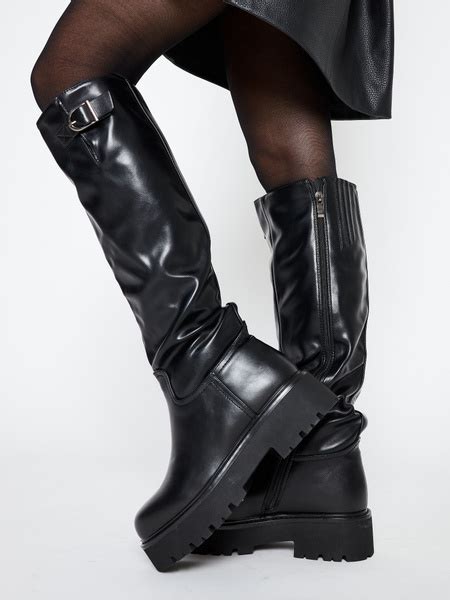 Сапоги Женский Девочки Naked Diamond размер 38 черный Зима Без каблука Россия Молния купить c