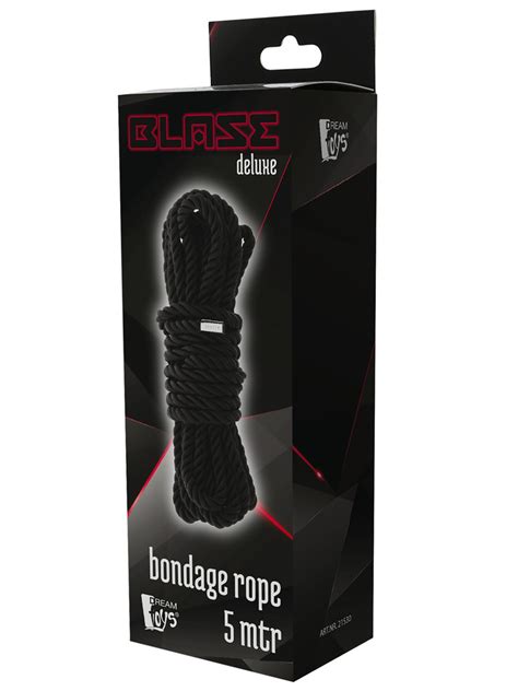 Черная БДСМ верёвка "BLAZE DELUXE BONDAGE ROPE" для связывания, бондажа ...
