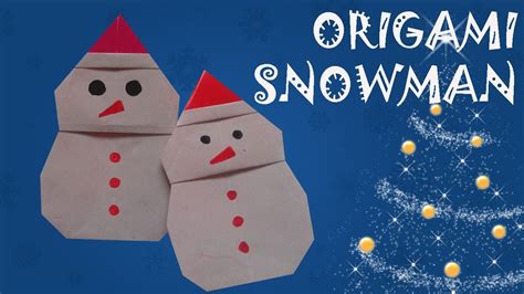 Origami Snowman Origami Easy Youtube