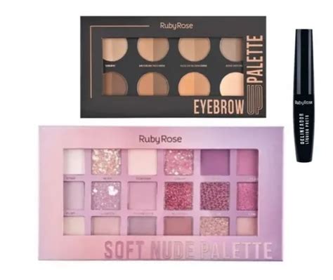 Paleta De Sombra Soft Nude Ruby Rose Sombra De Sobrancelhas Mercadolivre