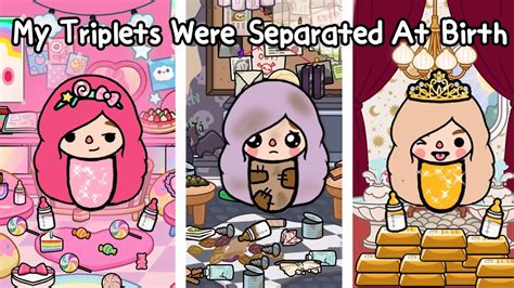 My Triplets Were Separated At Birth 👶🏻👶🏻👶🏻💔 Sad Story Toca Life World